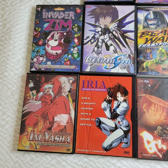 Anime DVDs Animated Stories Lot Gundam Inuyasha Iria Transformers Beast Wars TV - Picture 6 of 16